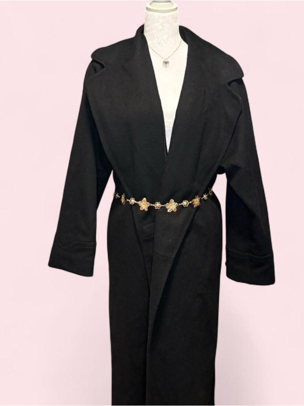 Ashley Scott Black Coat